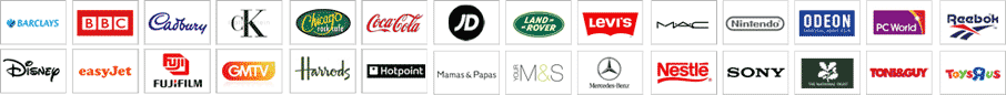 Logos of modelling clients