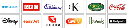 Logos of modelling clients